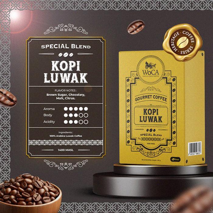 WOCA HERITAGE COFFEE LUWAK SPECIAL BLEND 100G