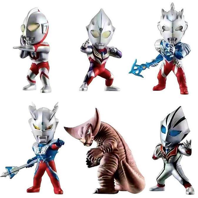 HOT SALE FIGURE ULTRAMAN ZERO ULTRAMEN TIGA GOMORA Z CONVERGE MAINAN ANAK LAKI SET 6 TERMURAH