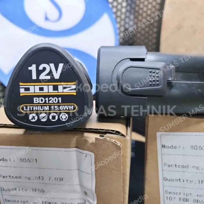 BATTERY DOLIZ 12V BD621 BD636 BATERAI MESIN BOR CORDLESS DOLIZ BD 636 BD 621 12 VOLT DOLIZ BATERE