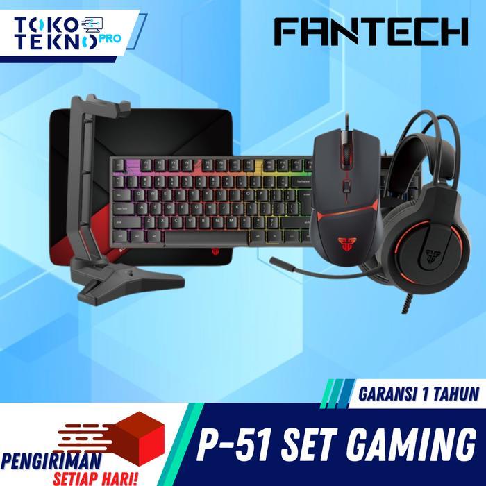 Fantech P51 5 In 1 Combo Gaming Gear Paket Lengkap Untuk Pc/Laptop Terlaris