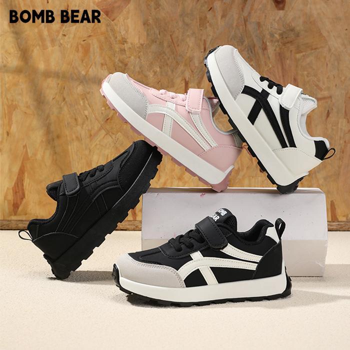 Exclusive Bombbear 2209 Sepatu Sekolah Anak Back To School Edition School Champion Bahan Strap