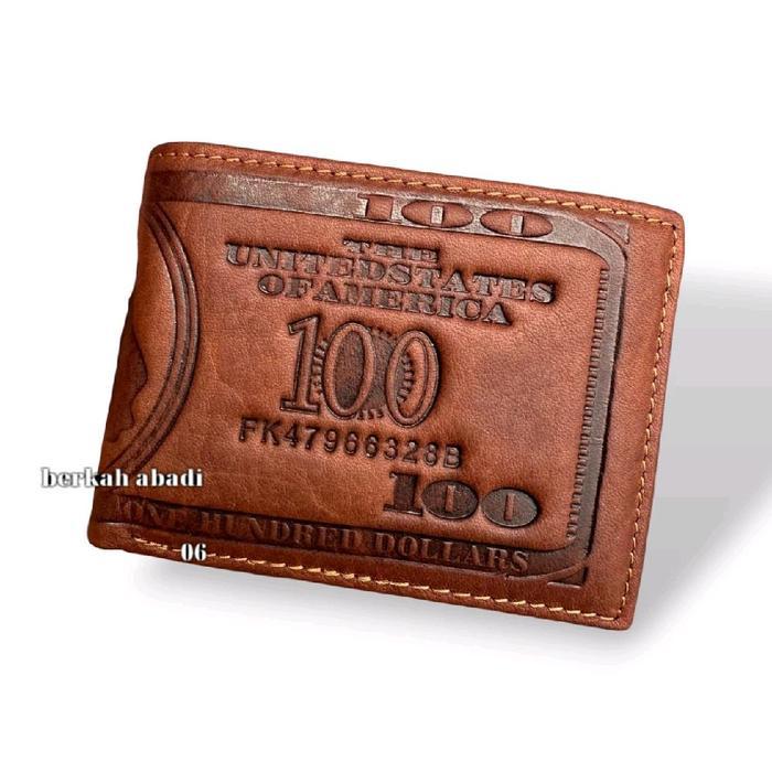 Premium Dompet Full Kulit Asli Motif Dolar Original