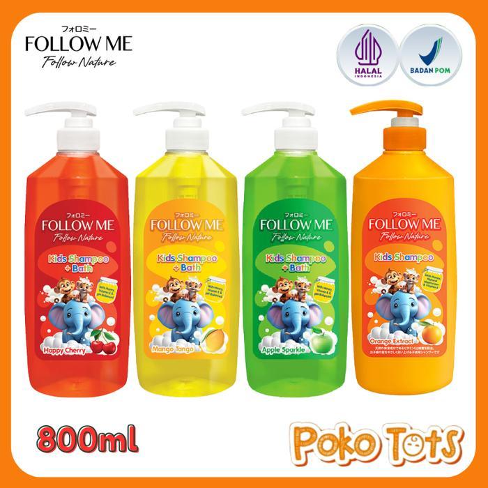 Follow Me Kids Shampoo + Bath 800ml Follow Me Kids sh & Shampoo Shampo dan n Mandi Anak FollowMe