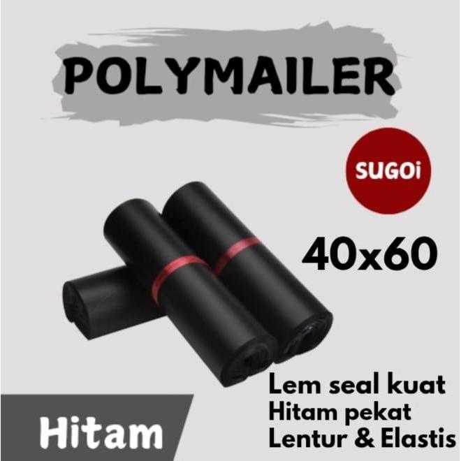 PLASTIK POLYMAILER UKURAN 40X60 HITAM / PLASTIK PACKING TEBAL