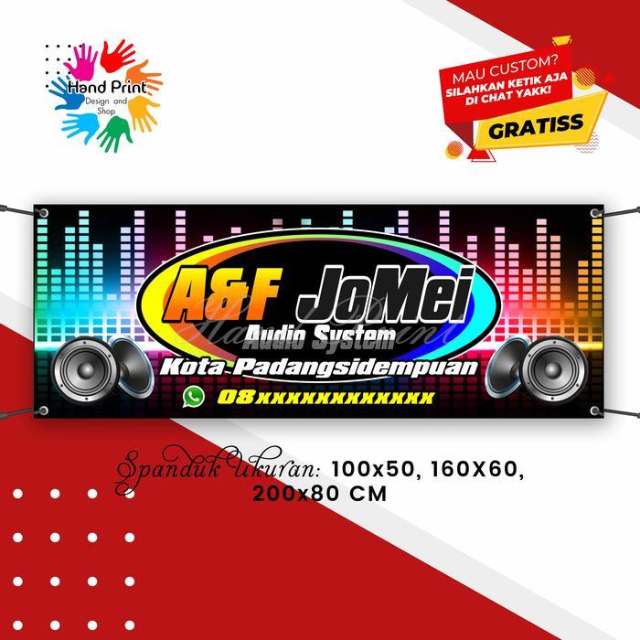 Cetak Spanduk Banner Audio System Sound Event MMT Spanduk Custom 200x80