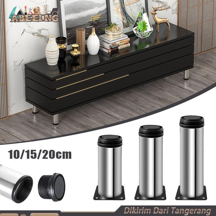 Kaki Sofa Bulat Tinggi Stainless Kaki Lemari Tabung Kaki Furniture