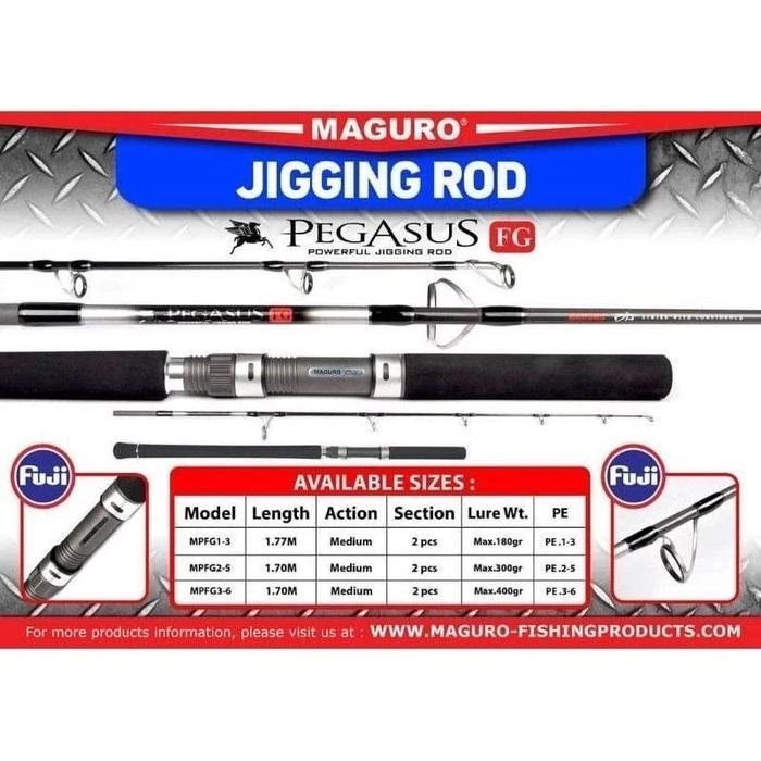 Rod / Joran Pancing Maguro Pegasus FG PE 1-3 PE 2-5 PE 3-6 Joran Jigging Joran Dasaran