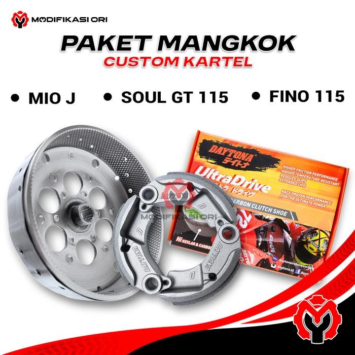 Mangkok Ganda Racing Kartel - Mio J - Kampas Daytona - Paket Kirian