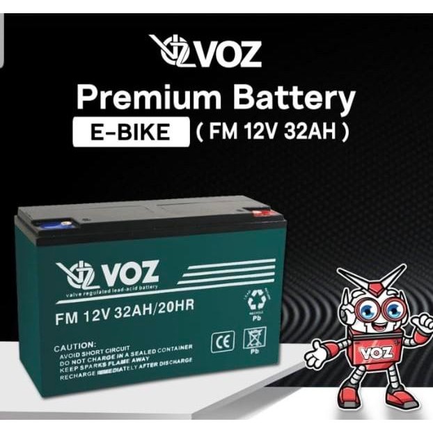 Aki Battery VOZ FM 12V 32AH E-BIKE AKI SEPEDA LISTRIK