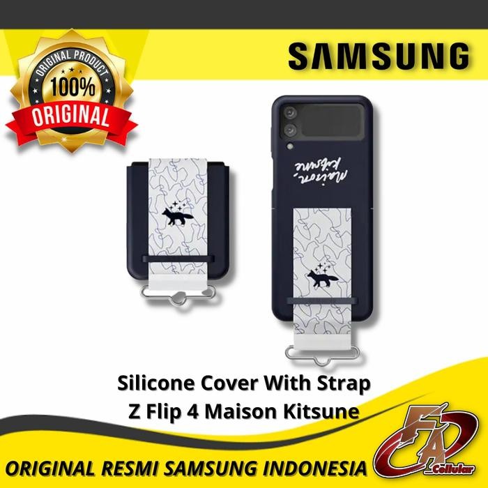 Silicone With Strap Samsung Galaxy Z Flip 4 Maison Kitsune - Original