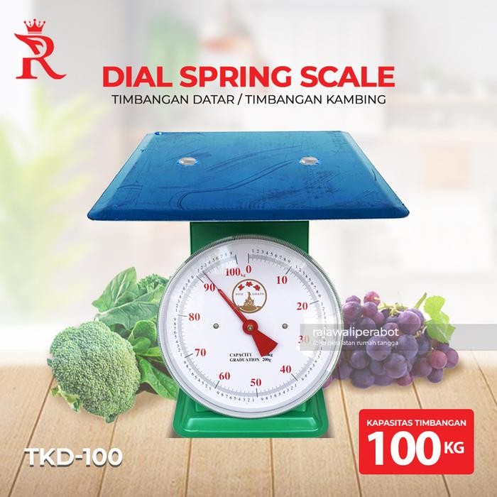 Timbangan Duduk Datar 100 Kg Timbangan Besi Jarum Five Goats
