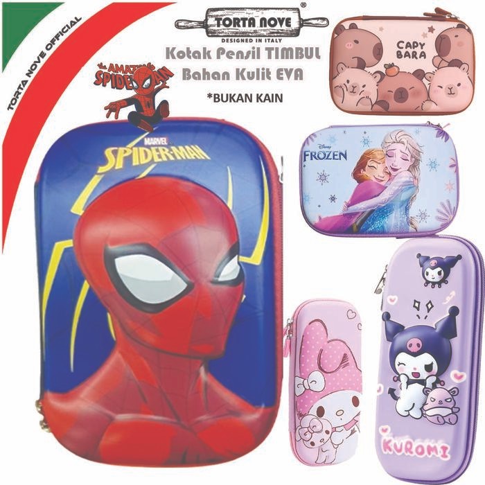 

Kotak pensil anak laki cowo perempuan cewe kulit EVA Tempat pensil viral estetik 3D timbul Hardcase