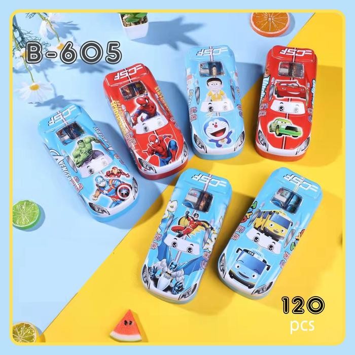 

Kotak Pensil Kaleng mobil Set 8.5x21 / Tempat Pensil / Pencil Case/Tepak