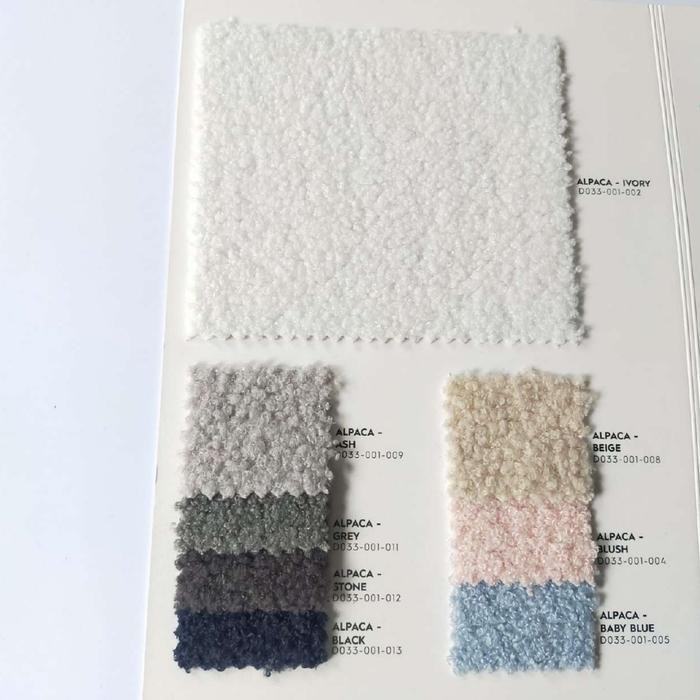 DISKON Kain sofa bulu timbul Alpaca idefab READY STOCK