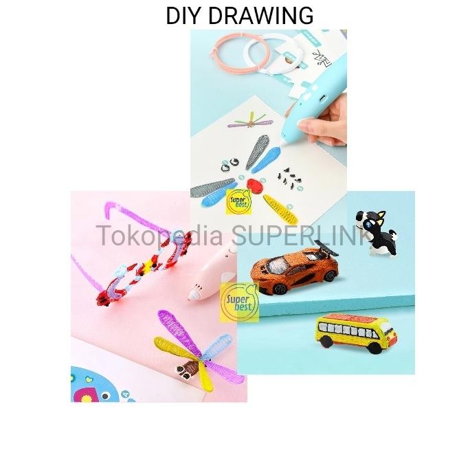 

Deli Diy 3D Drawing Printing Pen Kids Toys Mainan Anak Kreativitas