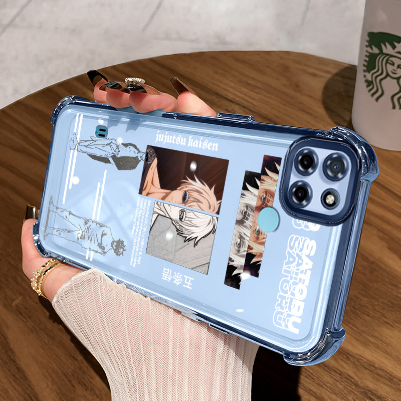 Casing Hp untuk Realme C21Y Realme C25Y C21 C15 Case Pria Keren Anime Kasing telepon jatuh berlapis 