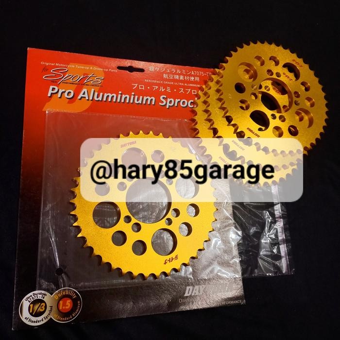 Gear Gir Daytona Duralumin Suzuki Satria120Ru Fu150 428 42T Modif Original