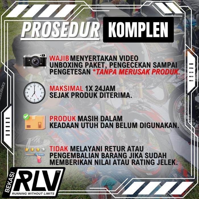 AS PIPA BAMBU SHOCK SOK DEPAN PLUS TUTUP WARNA GOLD EMAS RXK RX KING MEREK KNZ HIGH KUALITAS SUPER