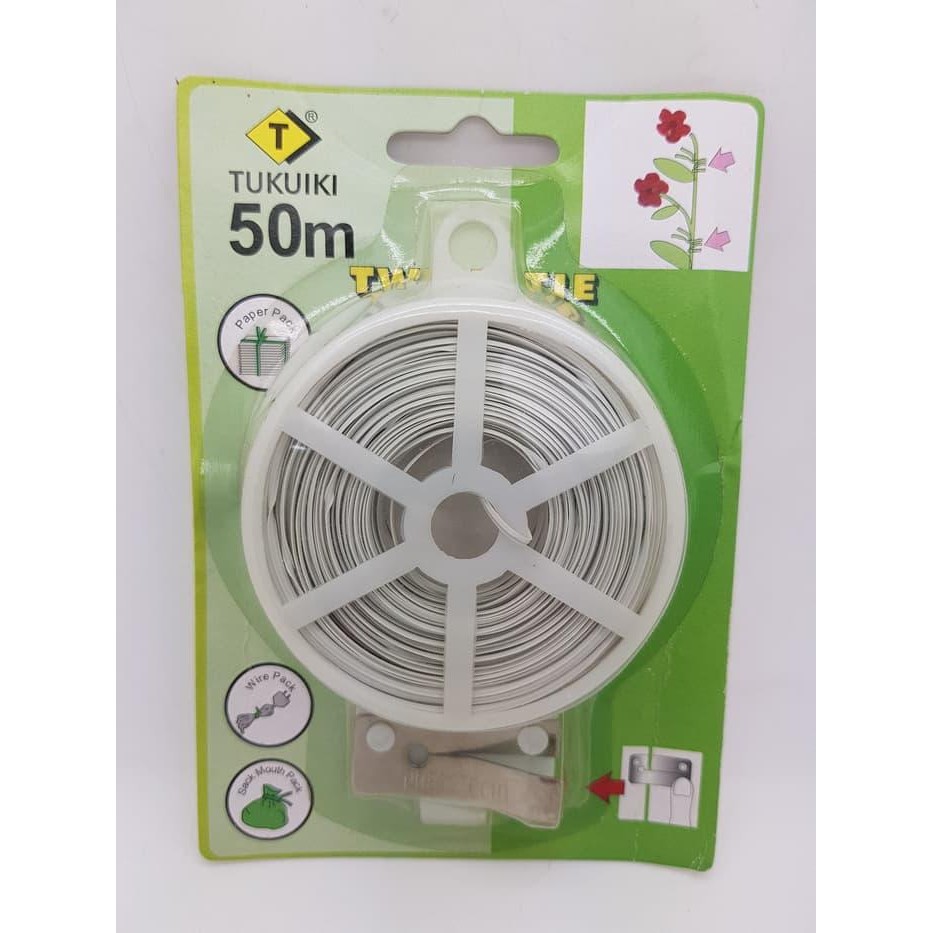 

Pengikat Kabel Twist Tie 50 Meter Warna Putih Merk Tukuiki