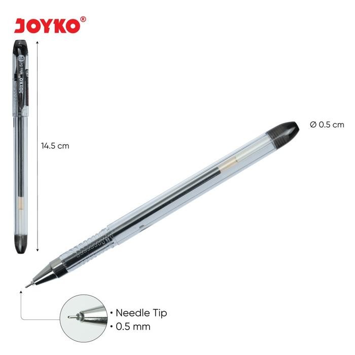 

[ LUSINAN ] PENA Gel Pen Joyko GP-243 / Whiz Gel / 0.5 mm - Hitam
