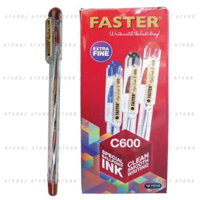 

Pulpen Faster C600 Extra Fine Tip - 1 Pack/ 12 pcs