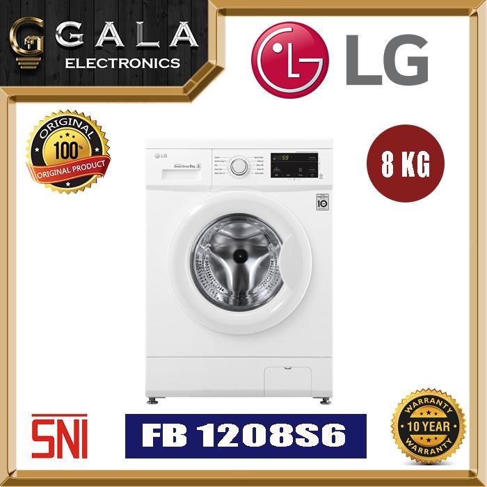 Mesin Cuci Otomatis LG FB1208S6 Front Loading 8 KG
