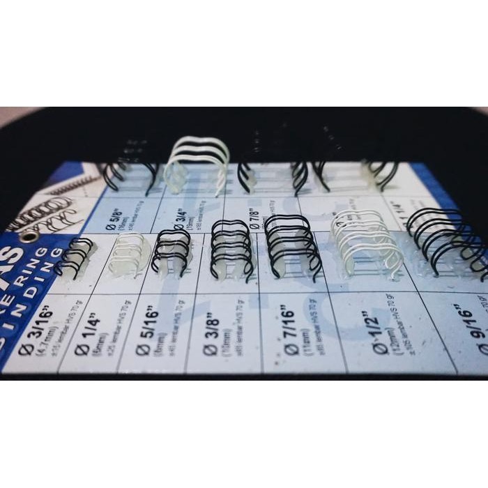 

RING JILID KAWAT SPIRAL TOPAS WIRE RING BINDING UKURAN 7/16 - A4