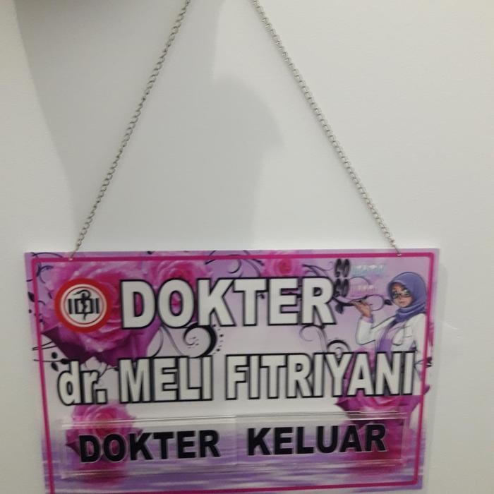 

SIGN BOARD SIGN LABEL PAPAN NAMA DOKTER 20X30