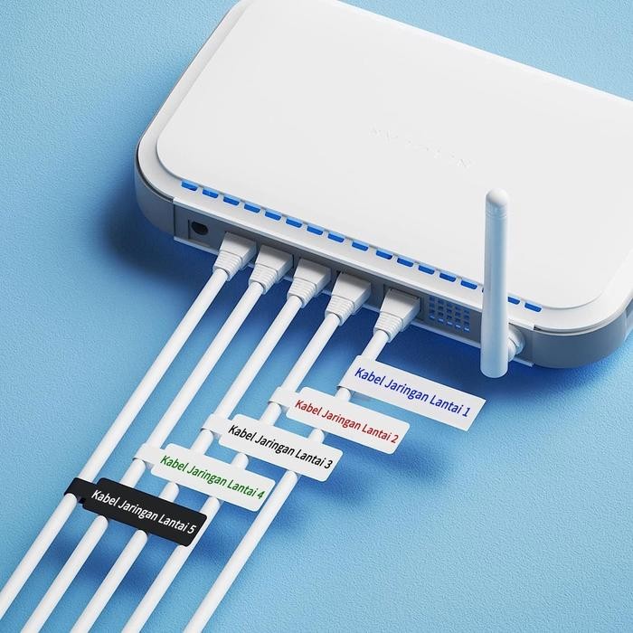 

NIIMBOT B18 Label Cable Sticker Paper, Tahan Air Dan Tahan Minyak, Warna Tidak Pudar Biru Kertas