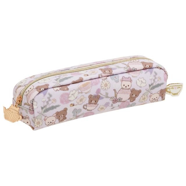 

PENCIL CASE SAN-X RILAKKUMA FLOWER TEA TIME KORILAKKUMA SLIM KOTAK PENSIL POUCH LIMITED EDITION