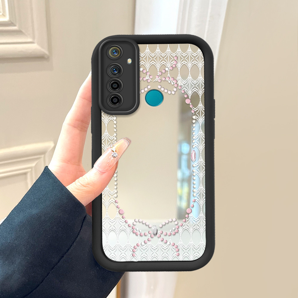 Casing Hp Untuk Realme 5 5i 5S 6i Phone Case Cesing Soft Cover Bow Lace 8981 Mode Mirror Kesing JZ C