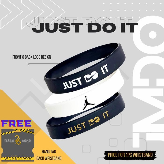 Pilihan- Bracelet Tangan Pria - Gelang Karet Nike Jordan Sport Original