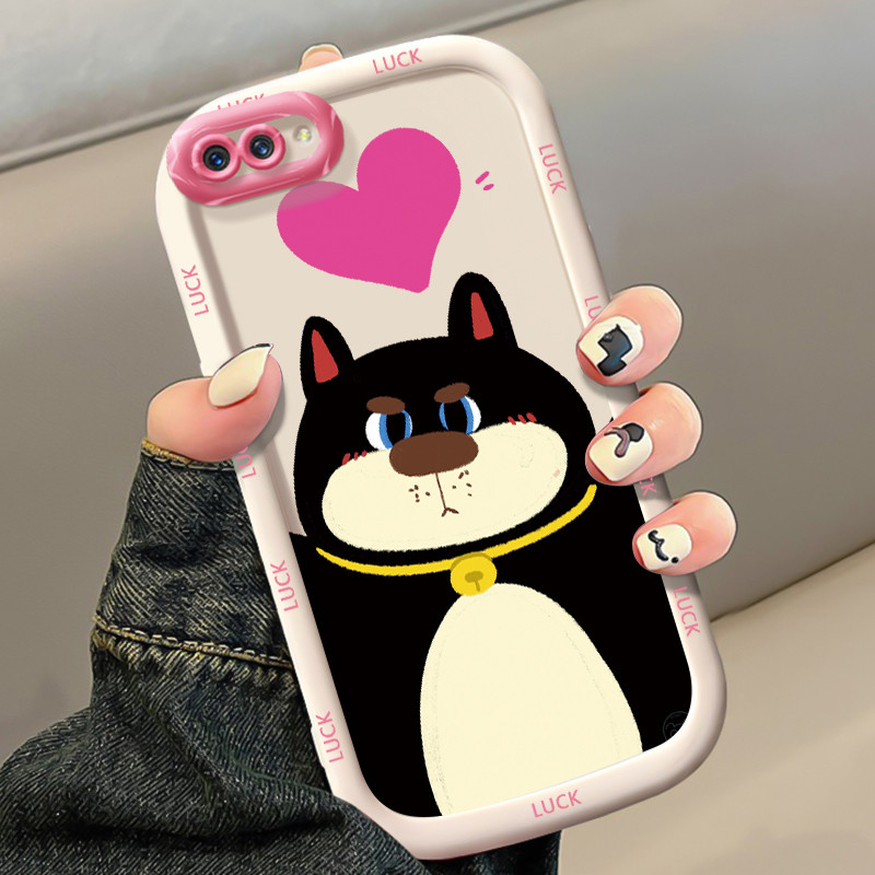 Casing Hp untuk OPPO A5 A3s A12E Realme C1 Case Casing HP Softcase Puff Kasing Lensa warna kontras i