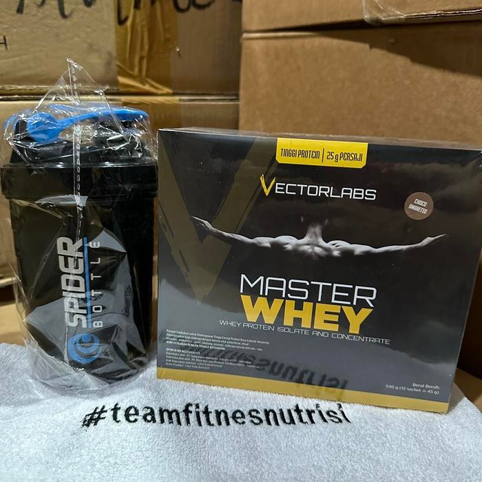 New master whey 12 sachet vectorlabs suplemen fitness susu gym otot