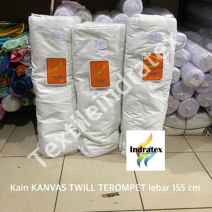 

( PER 1 ROLL ) KAIN KANVAS TWILL CAP TEROMPET LEBAR 155 CM CANVAS POLYESTER GREY GREIGE BLACU BELACU
