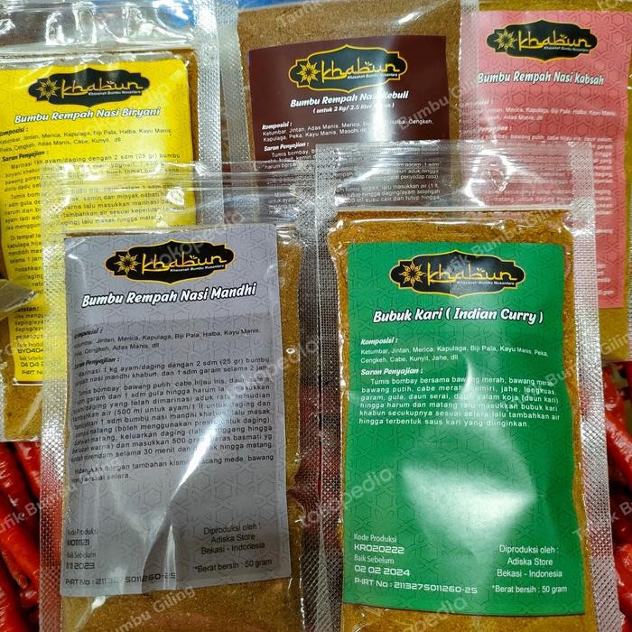 

Stok Baru khabun bumbu rempah nasi kebuli 50gram