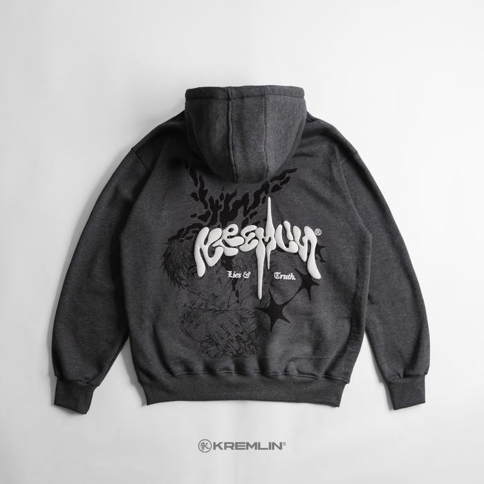 Terlaris KREMLIN Pullover Hoodie Typo Graphic HD Puff - Mirage SALE