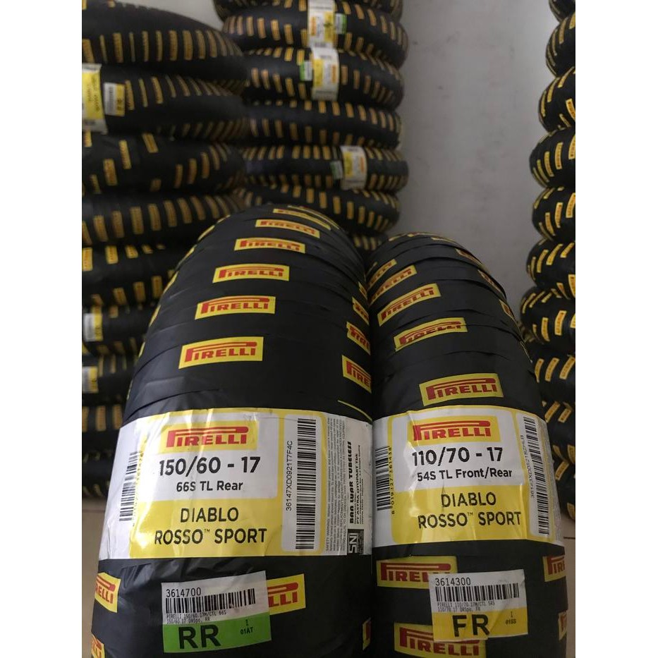 paket ban pirelli diablo rosso sport 110/70-17 & 150/60-17