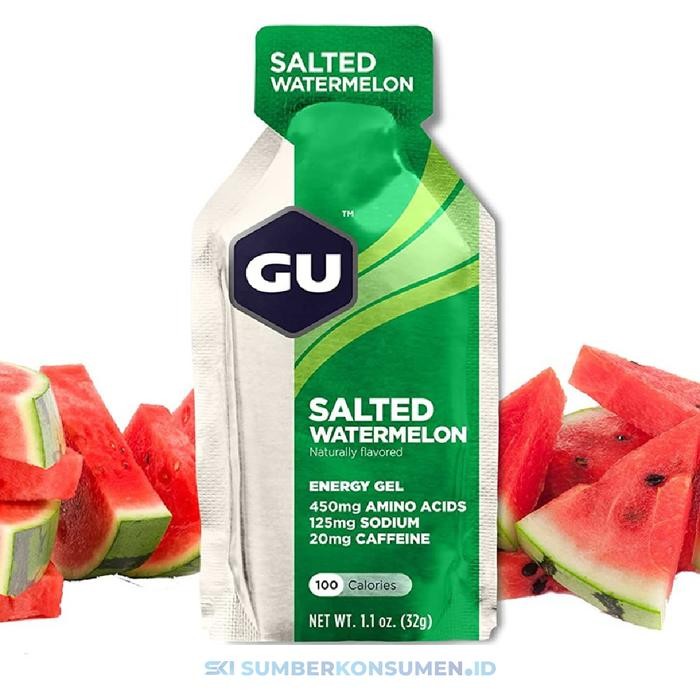 

New GU Energy Gel Salted Watermelon / Suplemen Fitness Olahraga Fitnes