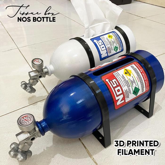 Tissue Box NOS Bottle / Tempat tissue model NOS / Tabung NOS /Hiasan Desktop Racing