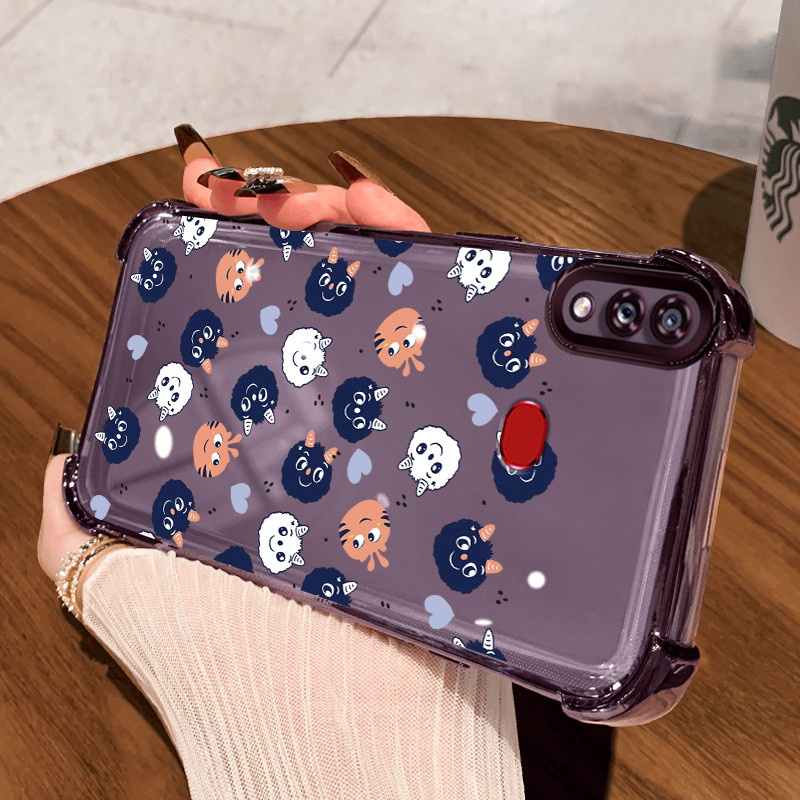 Casing Hp untuk Samsung Galaxy A10s M01s Case Comel Bola Monster Kasing Pencegahan jatuh dari keting