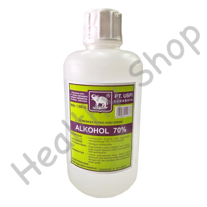 Alkohol 70% Cap Gajah 1000ml