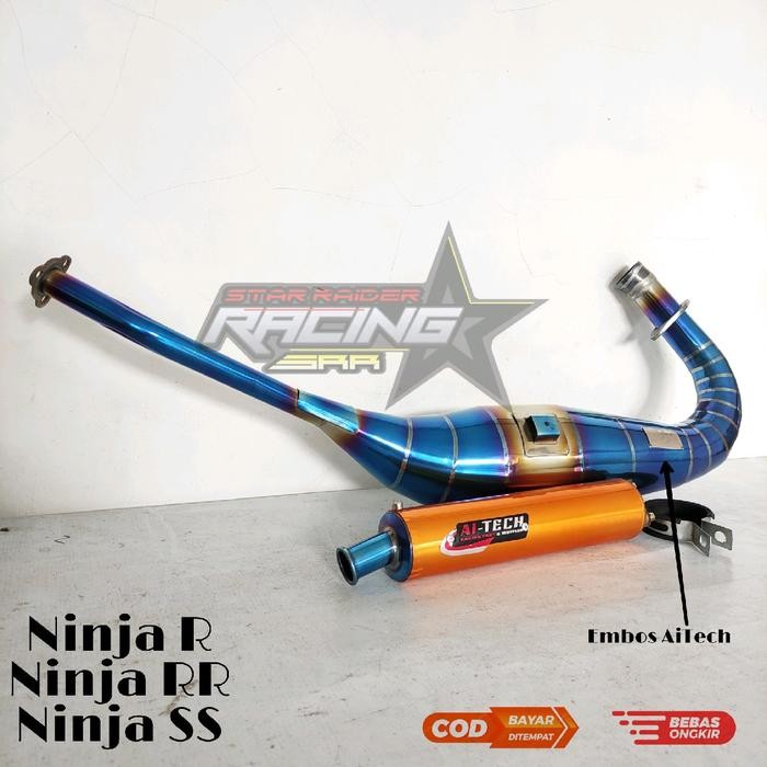 Promo Knalpot Aitech Bluemoon Pnp Ninja R Rr Ss Silincer Alloy Asli Foto Mesin Motorcycle Racing