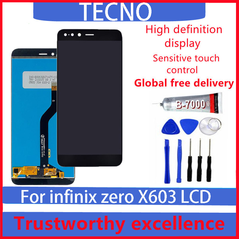 Preto lcd para infinix zero 5 x603 x603b display lcd com tela de toque digitador assembléia zero 5 x