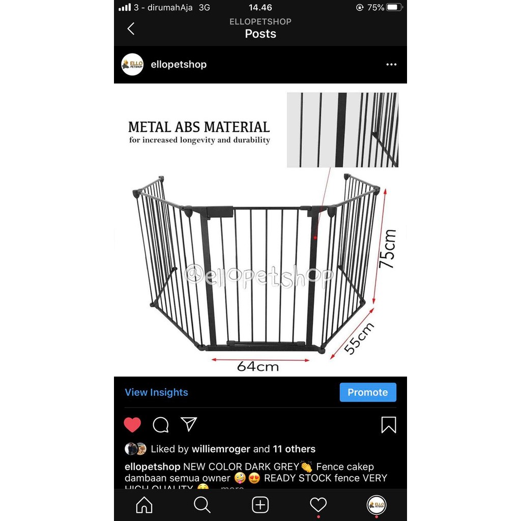 PET FENCE / KANDANG PAGAR ANJING / PAGAR PEMBATAS ANJING /PAGAR KUCING