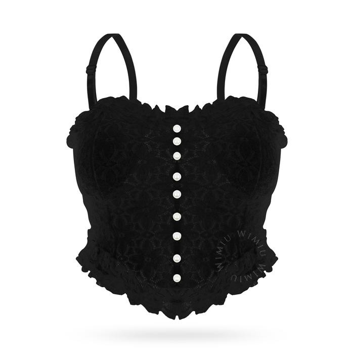 Pilihan- Wimiu Tanktop Tank Top Bustier Wanita Crop Top Tengtop Tangtop Brokat Bralette Wanita