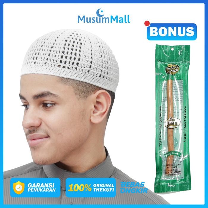 Pilihan- Peci Putih Polos Rajut Tebal Arifin Ilham Kopiah Katun Lembut The Kufi