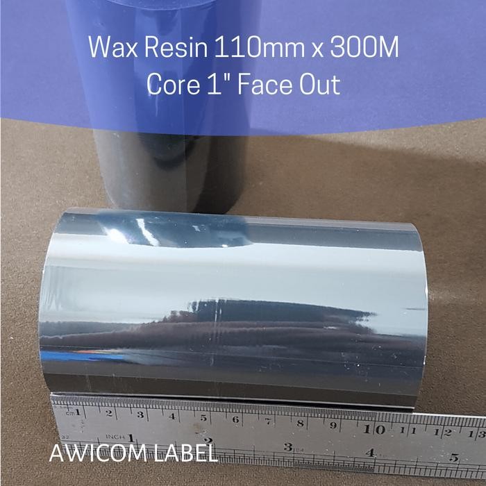 

Ribbon Barcode Wax Resin 110 X 300 M 110X300 110Mm X 300M Label