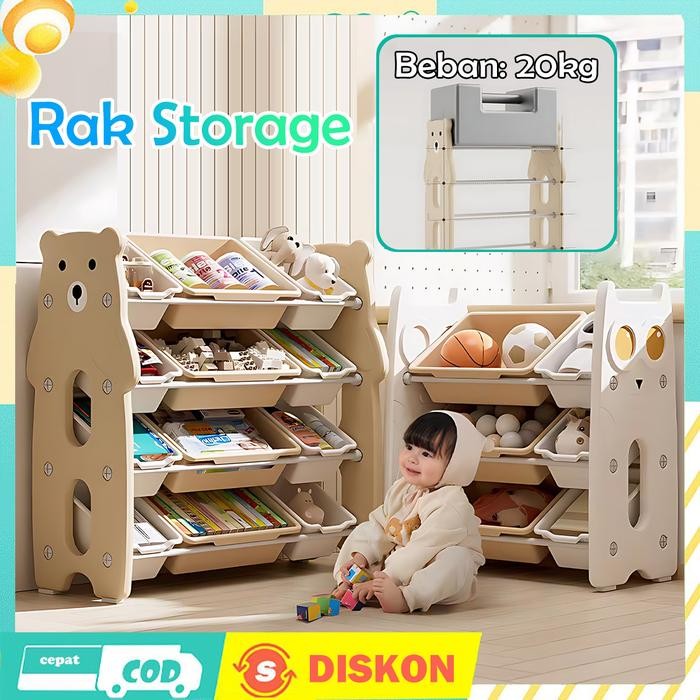 PROMORak Mainan Anak/Rak Buku Anak/Rak Serbaguna/Rak Buku/Rak Susun Serbaguna/Rak Mainan Anak