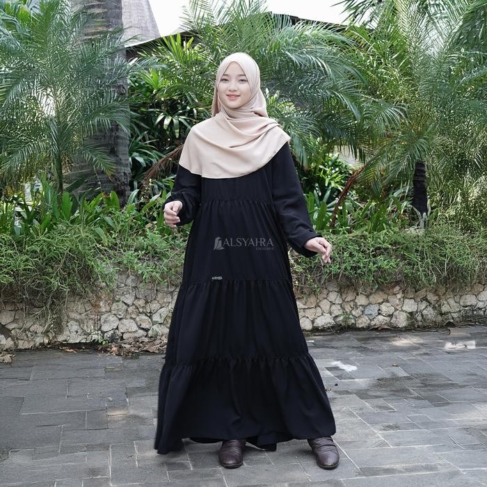 Alsyahra Exclusive Abaya Gamis Syari Salasa Jamila WF Premium Wanita Muslim Dress Cantik Lembut